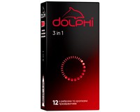 Dolphi 3 in 1 Три в одному з крапками та ребрами, 12 шт