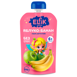Пюре фруктове Elfik Magic яблуко-банан, 200 г