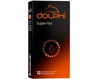 Dolphi Super hot з ребрами і крапками та розігріваючим змащувачем, 12 шт