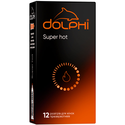 Dolphi Super hot з ребрами і крапками та розігріваючим змащувачем, 12 шт