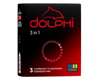 Dolphi 3 in 1 Три в одному з крапками та ребрами, 3 шт