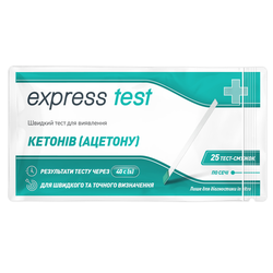 Тест-смужка Express Test для виявлення кетонів у сечі, 25 шт