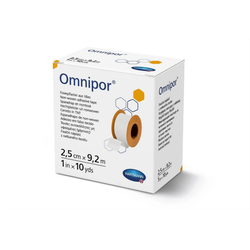 Пластир фіксуючий з нетканого матеріалу Omnipor 2,5 см х 9,2 м, 1шт