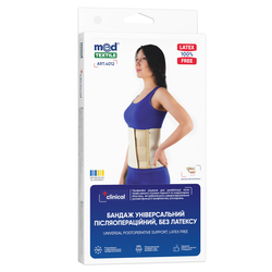 Бандаж післяопераційний Медтекстиль 4012 універсальний, без латексу, бежевий, розмір XXXL-XXXXL