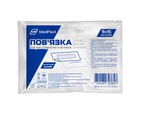 Пов'язка пластирна МР MedPlast для закриття ран 9 см х 15 см стерильна, 20 шт