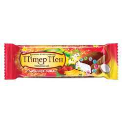 Батончик Пітер Пен кокосовий вітамінізований у шоколадній глазурі Полуниця-Банан, 40 г