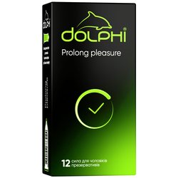 Dolphi Prolong pleasure анатомічні з анестетиком, 12 шт