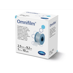 Пластир фіксуючий з прозорої плівки Omnifilm 2,5 см х 9,2 м, 1шт