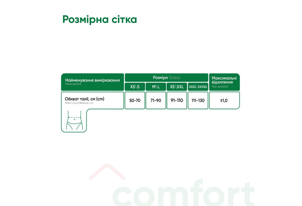 Бандаж післяопераційний Медтекстиль 4011 універсальний, розмір XXXL/XXXXL