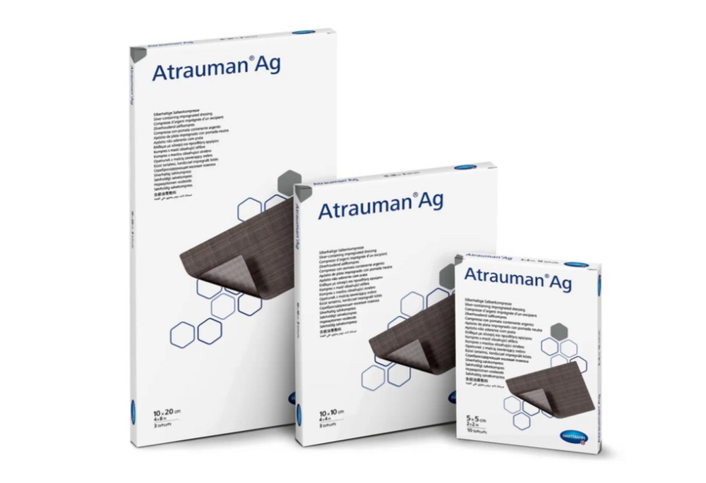 Пов'язка мазева Hartmann Atrauman AG зі сріблом 10 см x 20 см, 1 шт