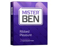 Mister Ben Ribbed pleasure з ребрами, 72 шт (термін придатності до 01.12.2026)