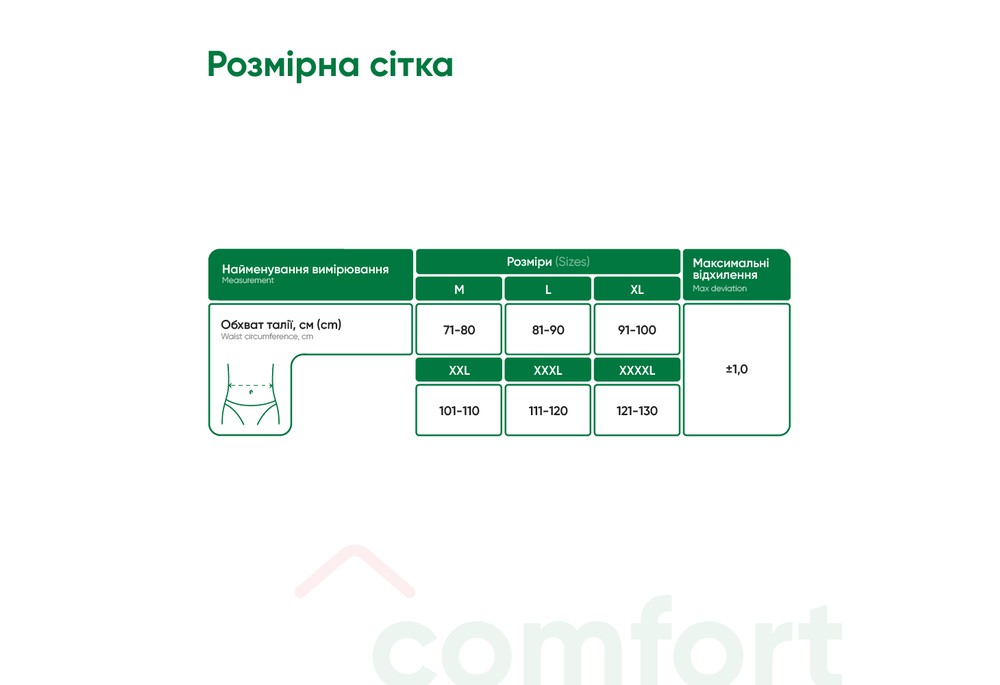 Бандаж післяопераційний лікувально-профілактичний Медтекстиль 4002 еластичний, розмір S